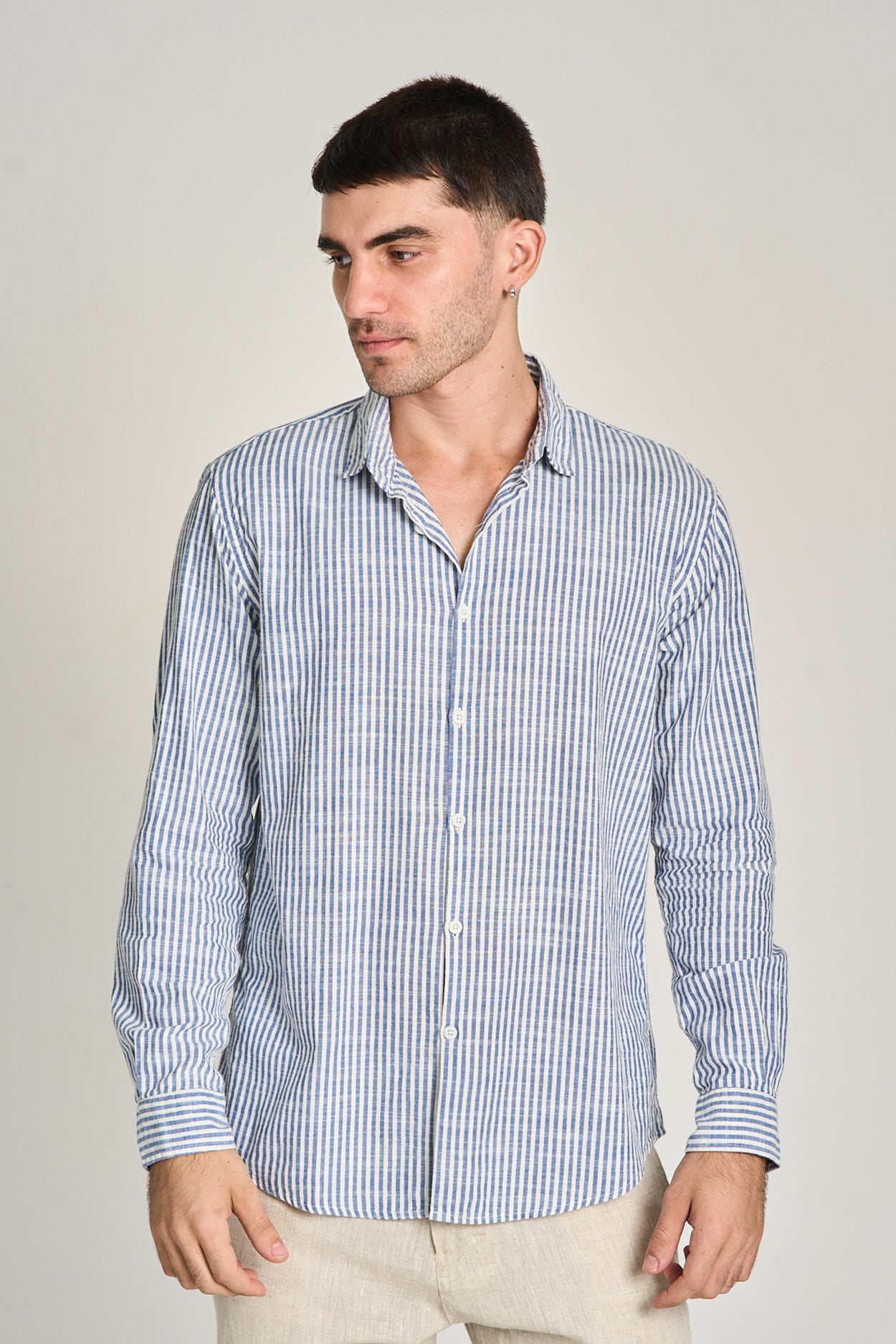 CAMISA MANE ML Azul