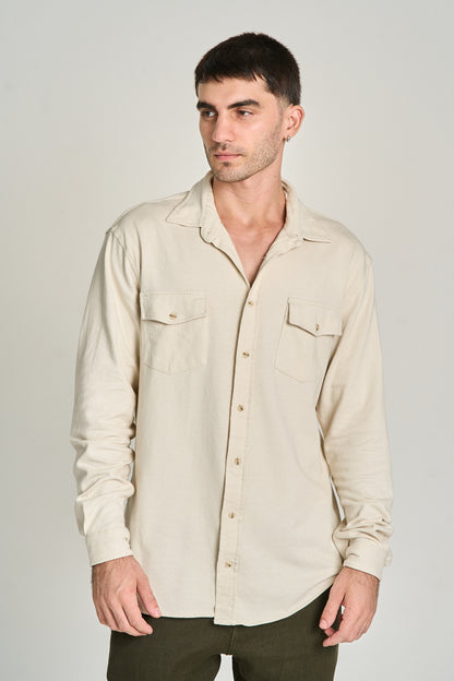 CAMISA BLANC ML Bege