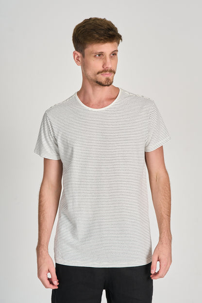 Camiseta Pasco Listrada Branco