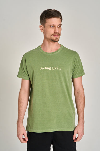 Camiseta Feeling Green Stone Verde Folha