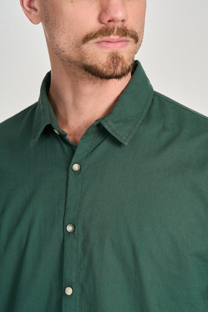 Camisa Flat MC Verde Musgo