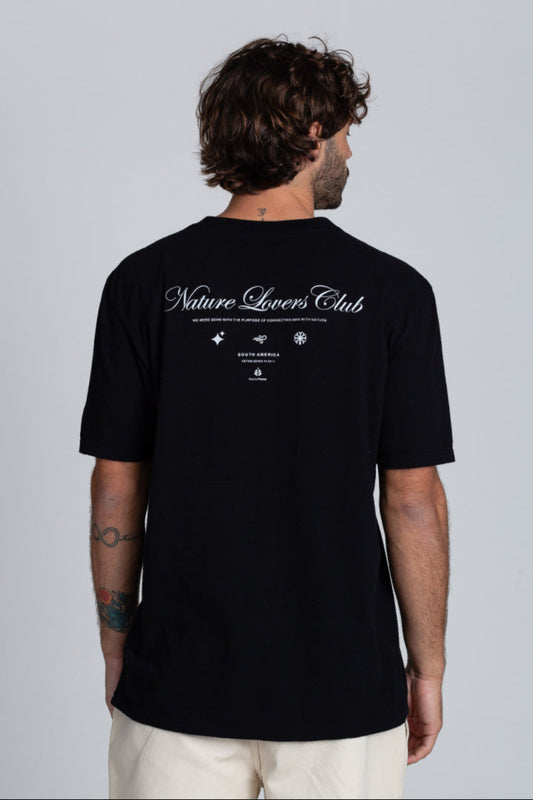 Camiseta Nature Lovers Club Oversized Preto