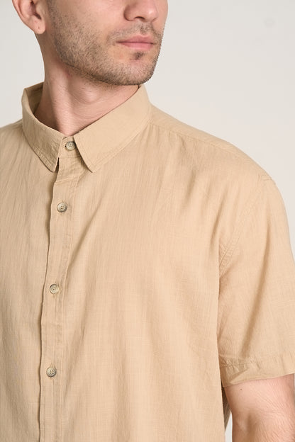 Camisa Flat MC Caqui
