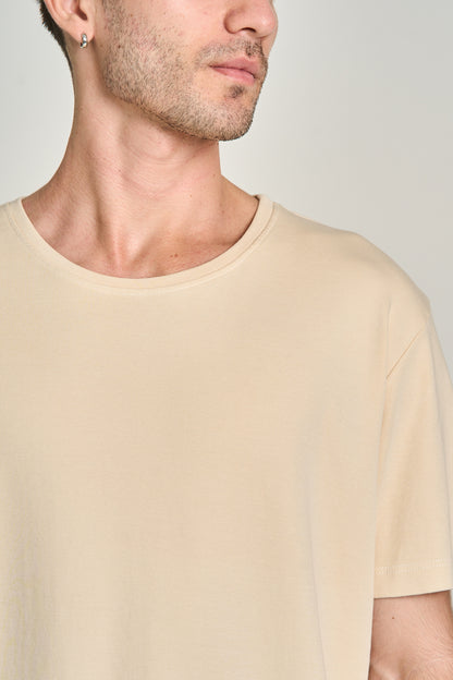 Camiseta Fio Egípcio Areia