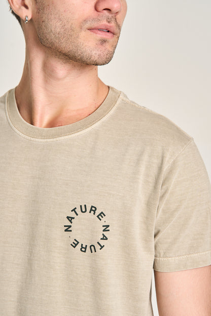 CAMISETA NATURE CIRCLE Caqui