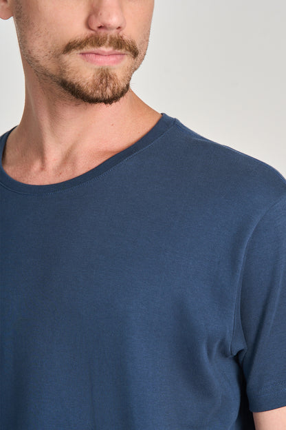 Camiseta Fio Egípcio Azul Marinho