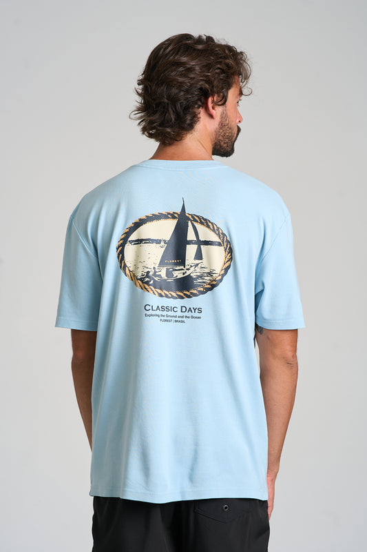 Camiseta Classic Days Over Azul Claro