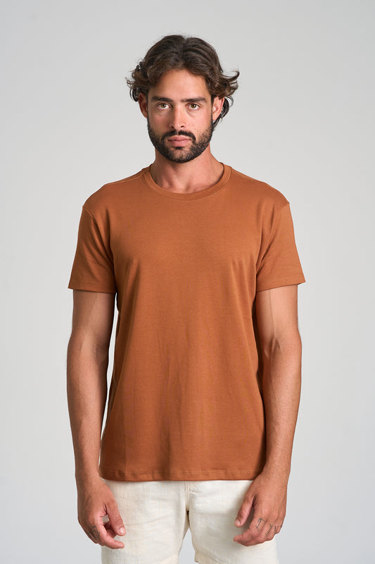 Camiseta Fio Egípcio Marrom