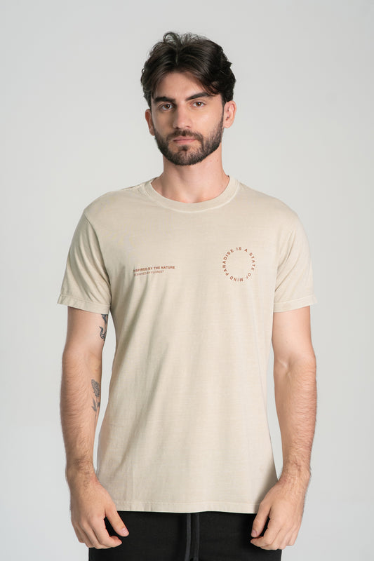 Camiseta Paradise Stone Caqui
