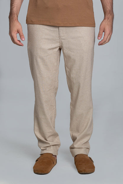 Calça Quiet Linho Bege