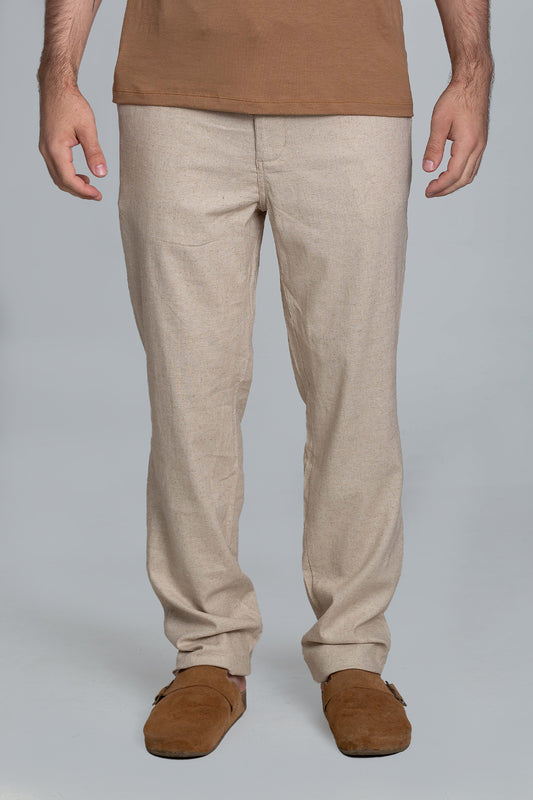 Calça Quiet Linho Bege