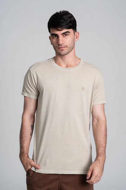 Camiseta Basic Stone Caqui