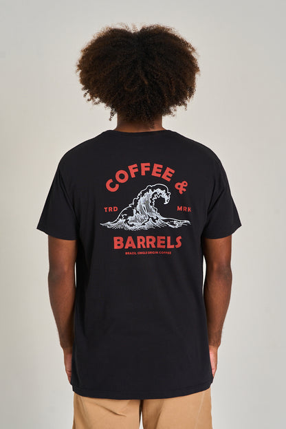 Camiseta Coffee & Barrels Preto