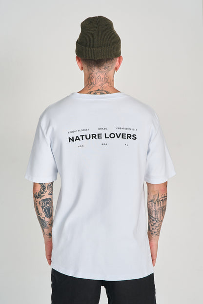 Camiseta Nature Lovers Over Branco