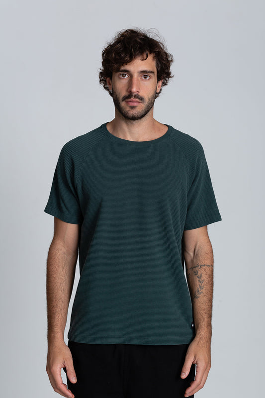 Camiseta Raglan Layer Verde Escuro