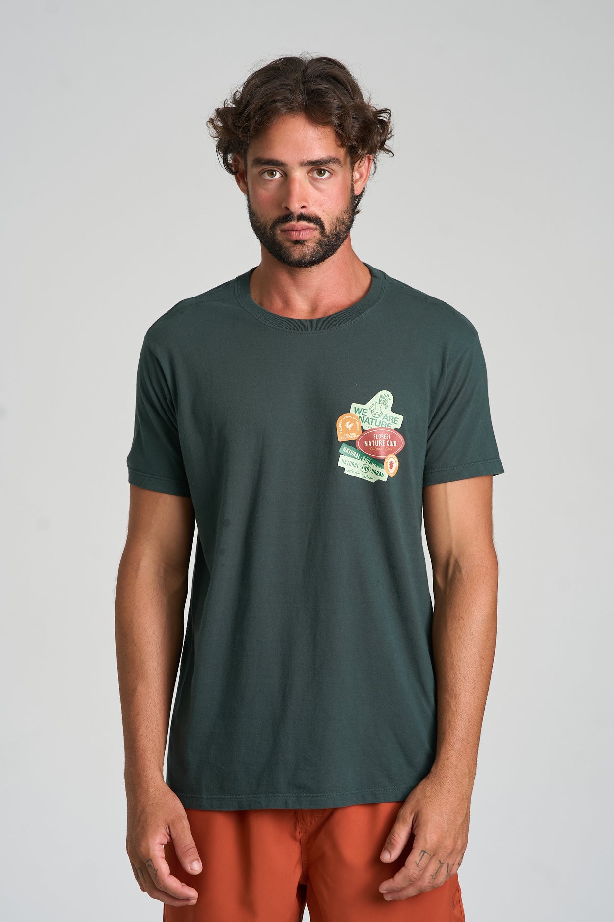 Camiseta Stamp Verde Escuro