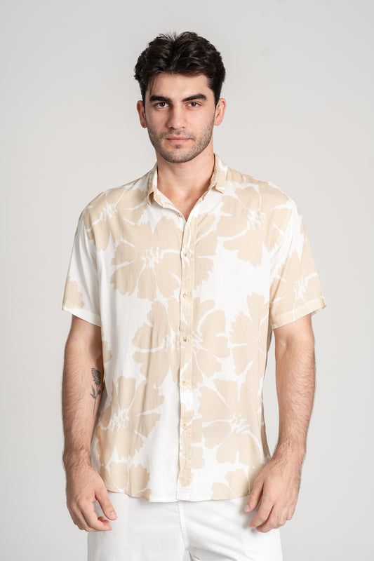Camisa Hibiscus mc Natural