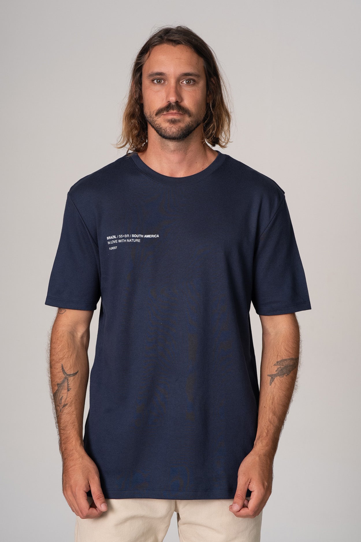 Camiseta Identidade Florest Over Azul Marinho