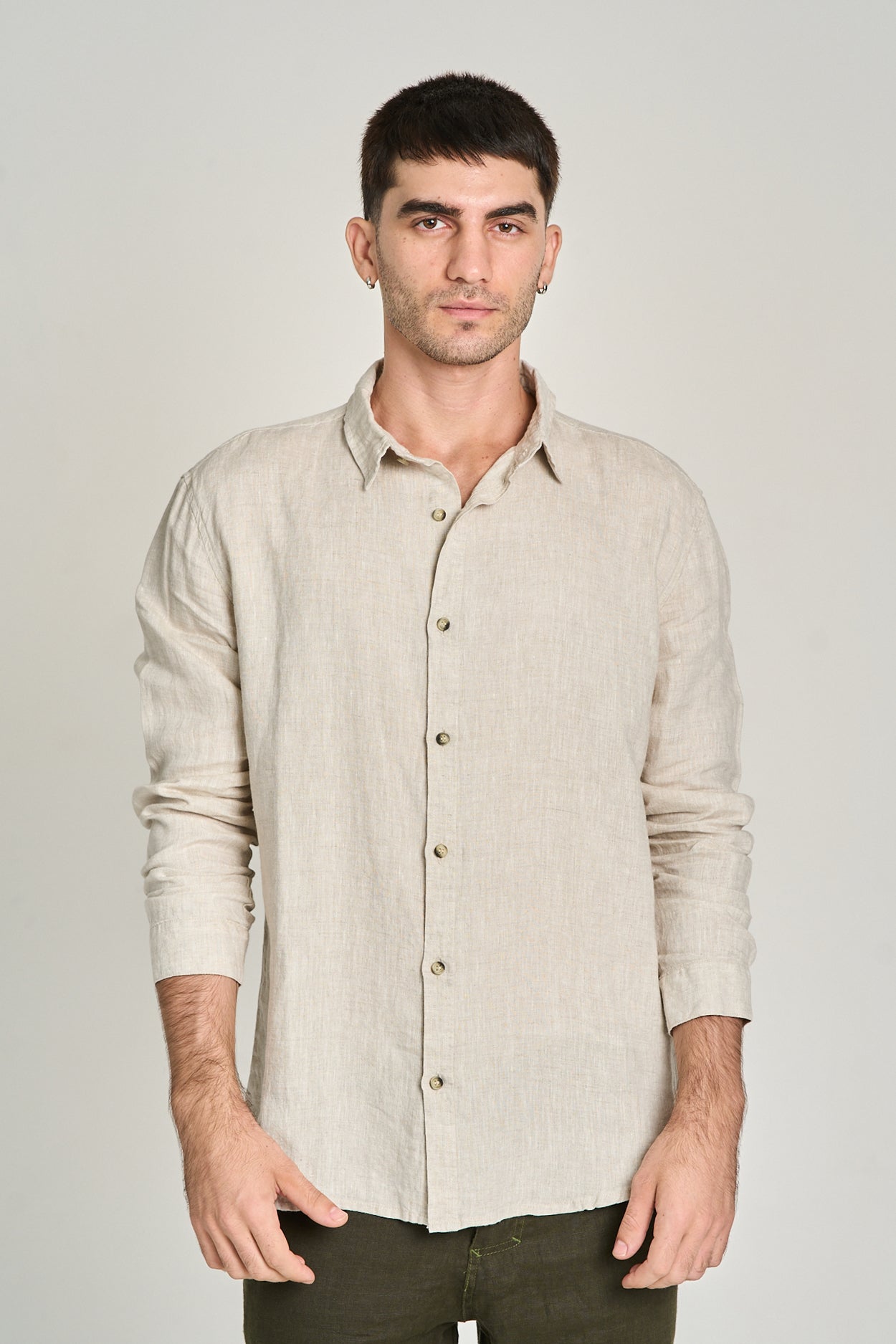 Camisa Puro Linho ML Natural