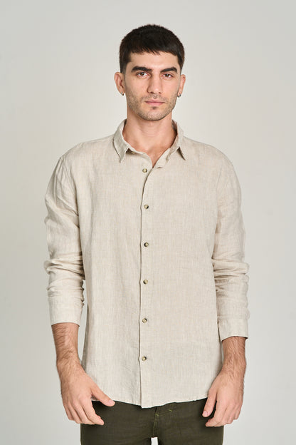 Camisa Puro Linho ML Natural
