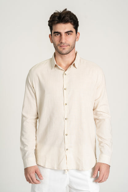 Camisa Flat ML Bege