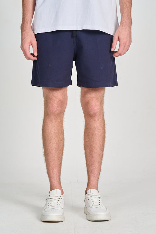 Short Puro Linho Azul Marinho