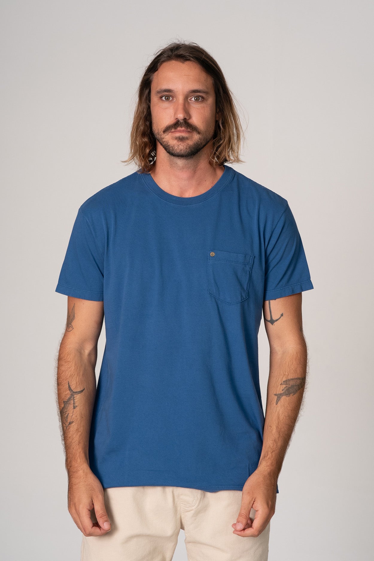 Camiseta Pocket Basic Azul Matisse