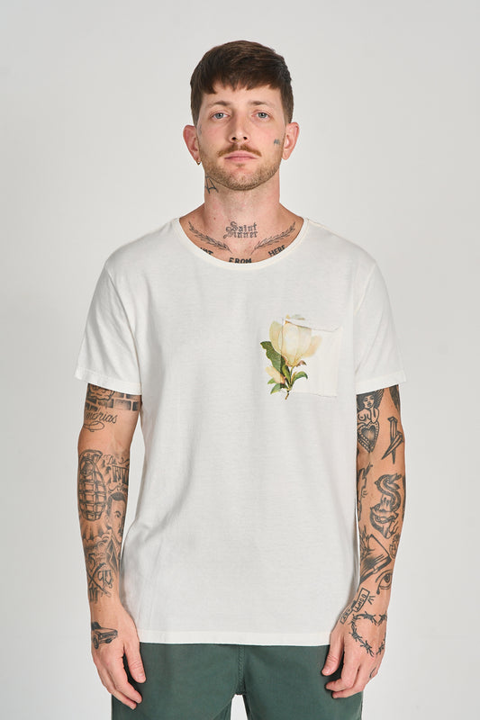 Camiseta Aquarela Bolso Natural