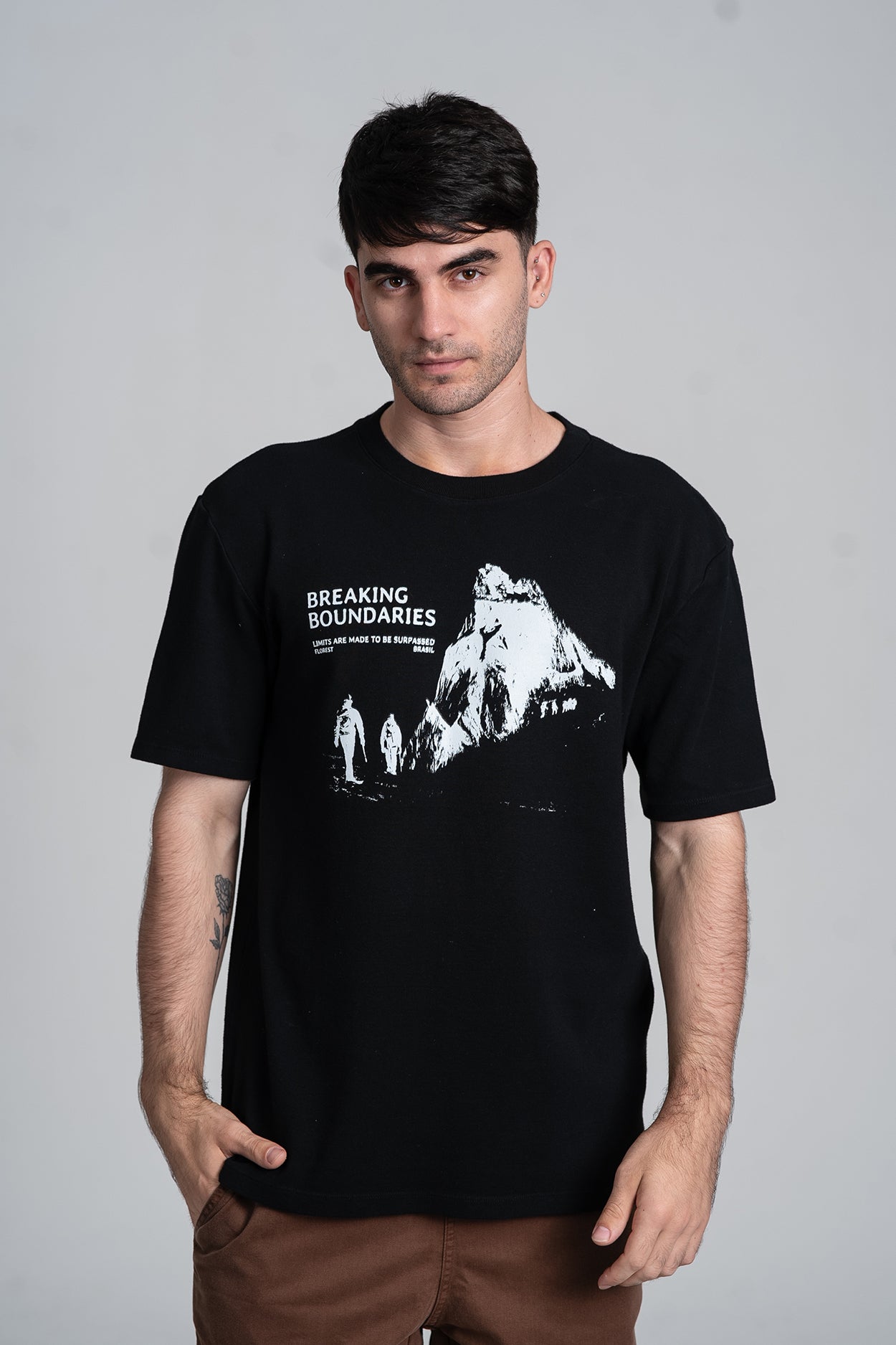 Camiseta Boundaries Oversized Preto