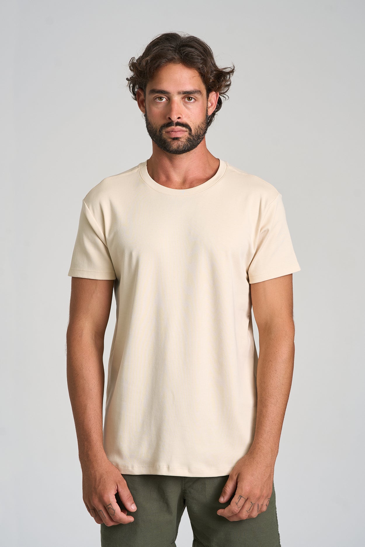 Camiseta Fio Egípcio Areia