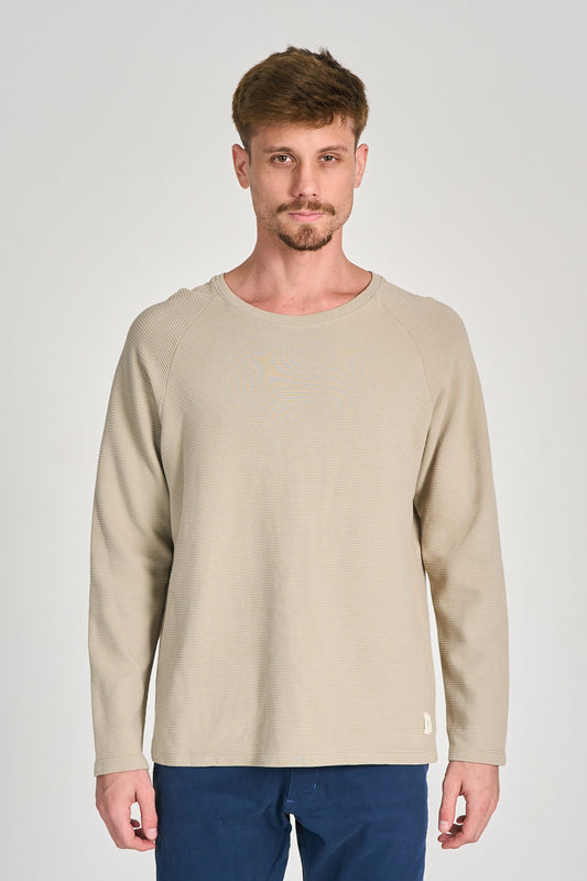 Camiseta Raglan Layer ML Caqui