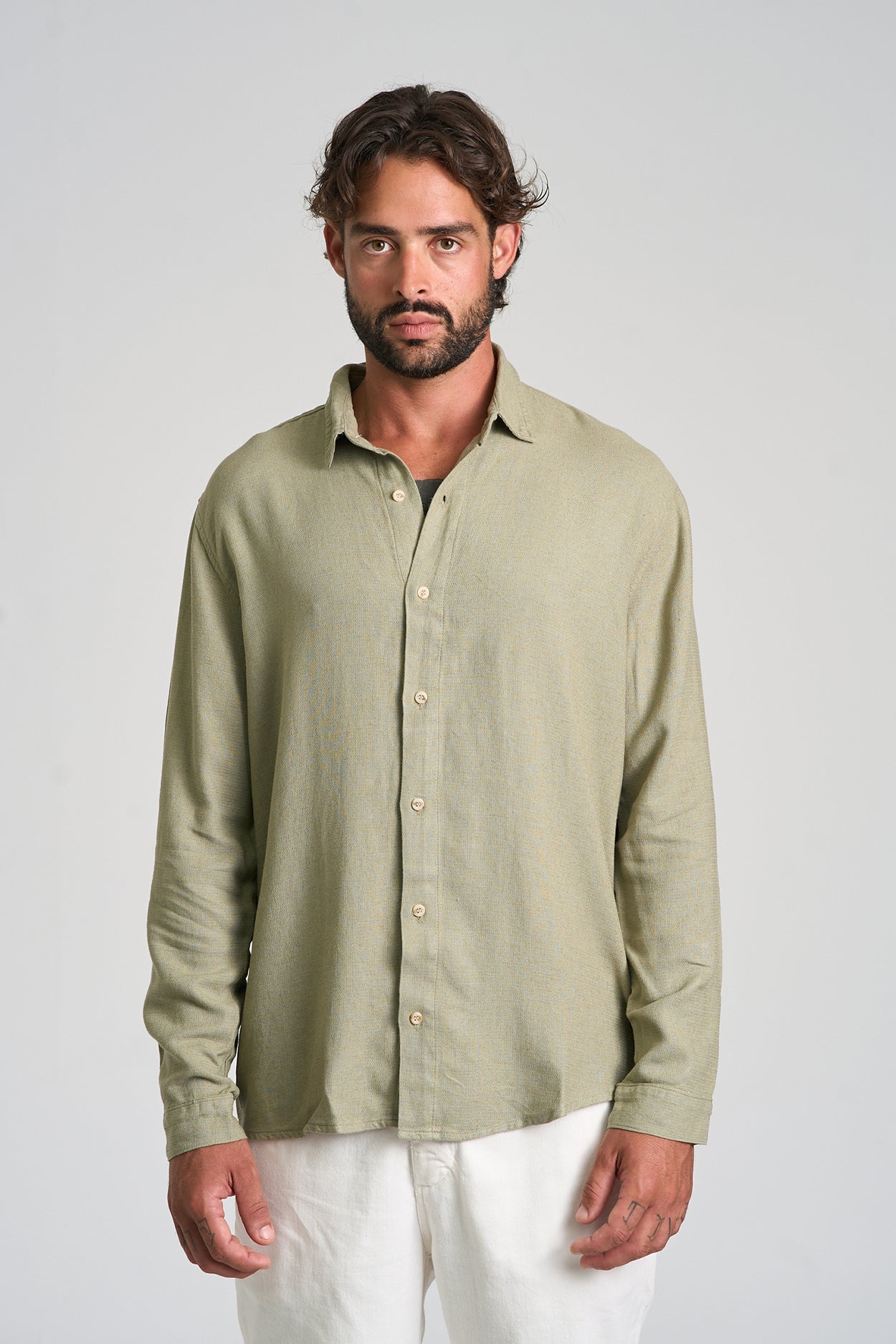 Camisa Basil Verde Claro