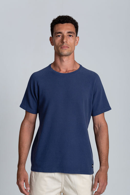 Camiseta Raglan Layer Azul Denim