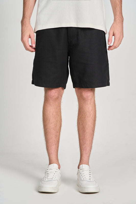 Bermuda Puro Linho Preto