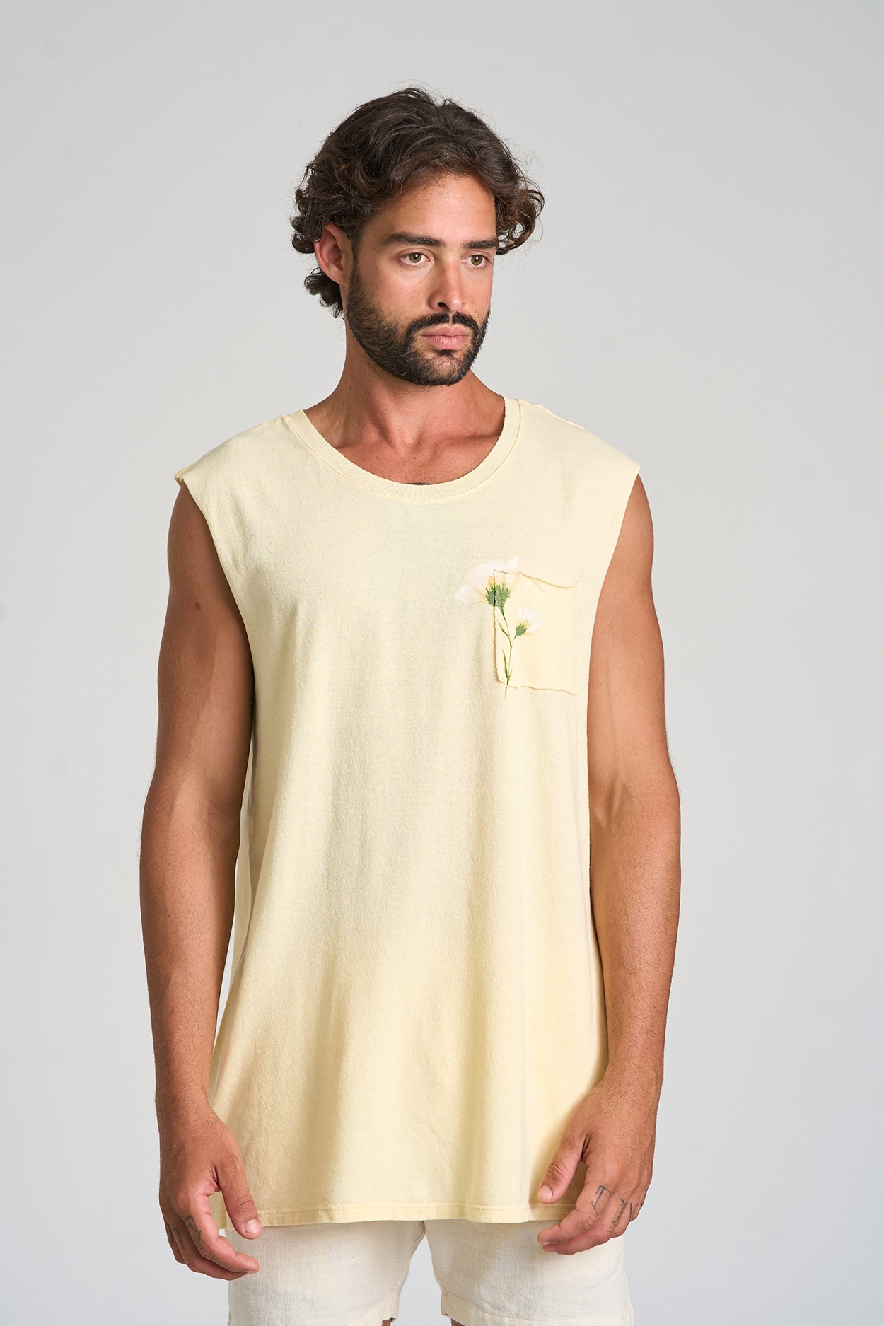 Regata Cromia Garden Amarelo Claro