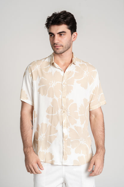 Camisa Hibiscus mc Natural
