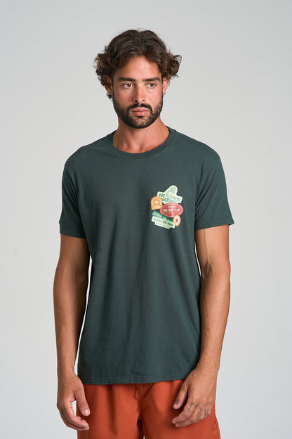 Camiseta Stamp Verde Escuro