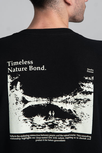 Camiseta Nature Bond Oversized Preto