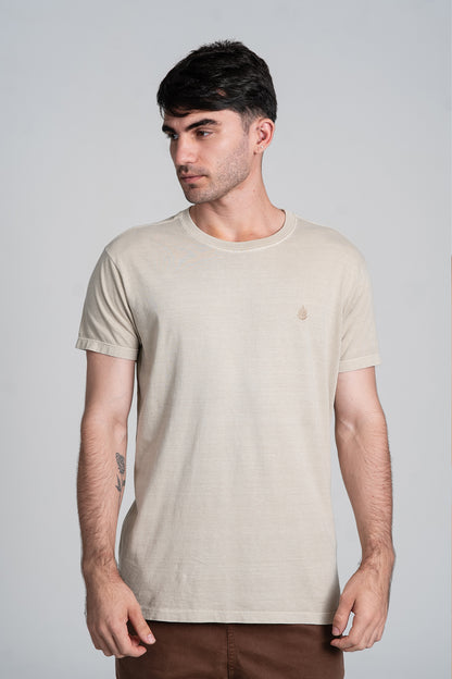 Camiseta Basic Stone Caqui