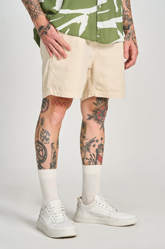 Short Sarja Volley Off-White
