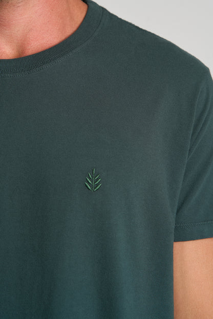 Camiseta Florest Bordado Verde