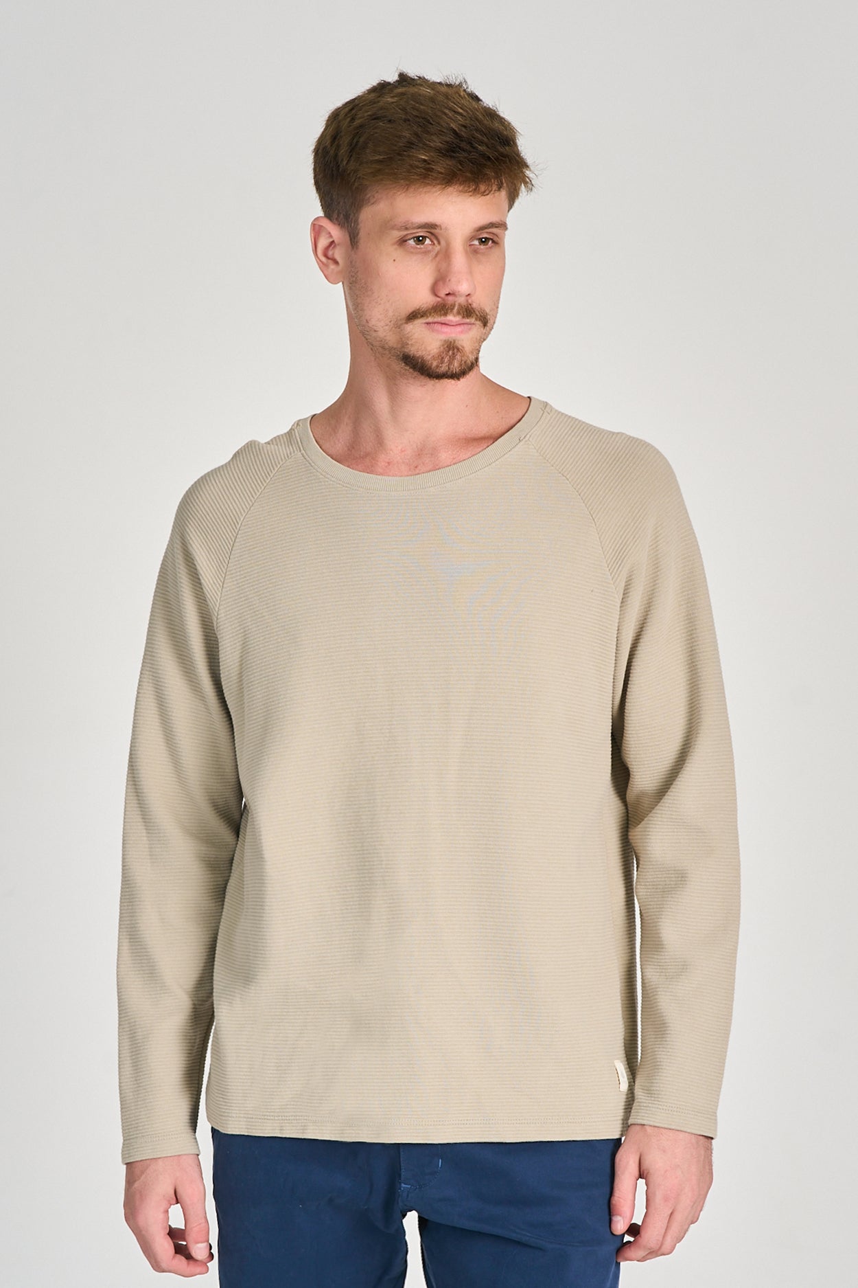 Camiseta Raglan Layer ML Caqui