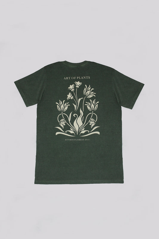 Camiseta Art Of Plants Verde Escuro Stone