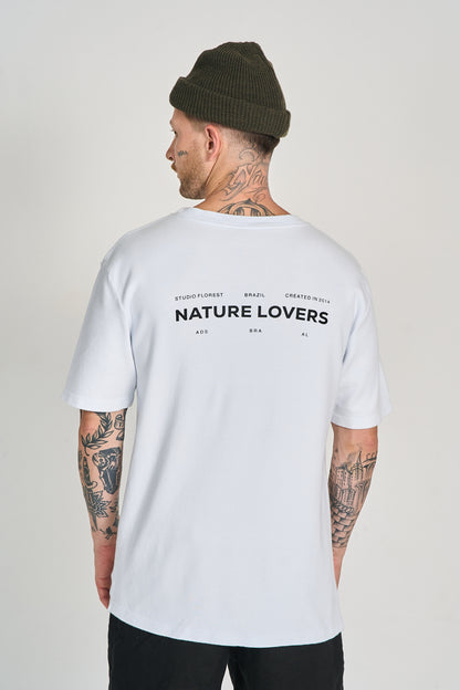 Camiseta Nature Lovers Over Branco