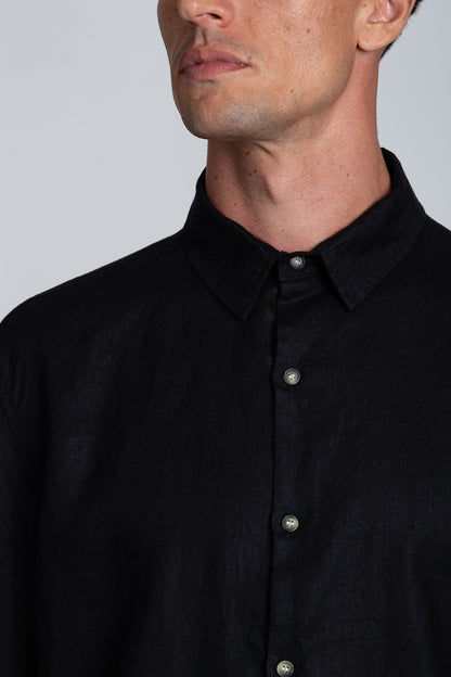 Camisa Puro Linho MC Preto