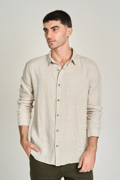 Camisa Puro Linho ML Natural