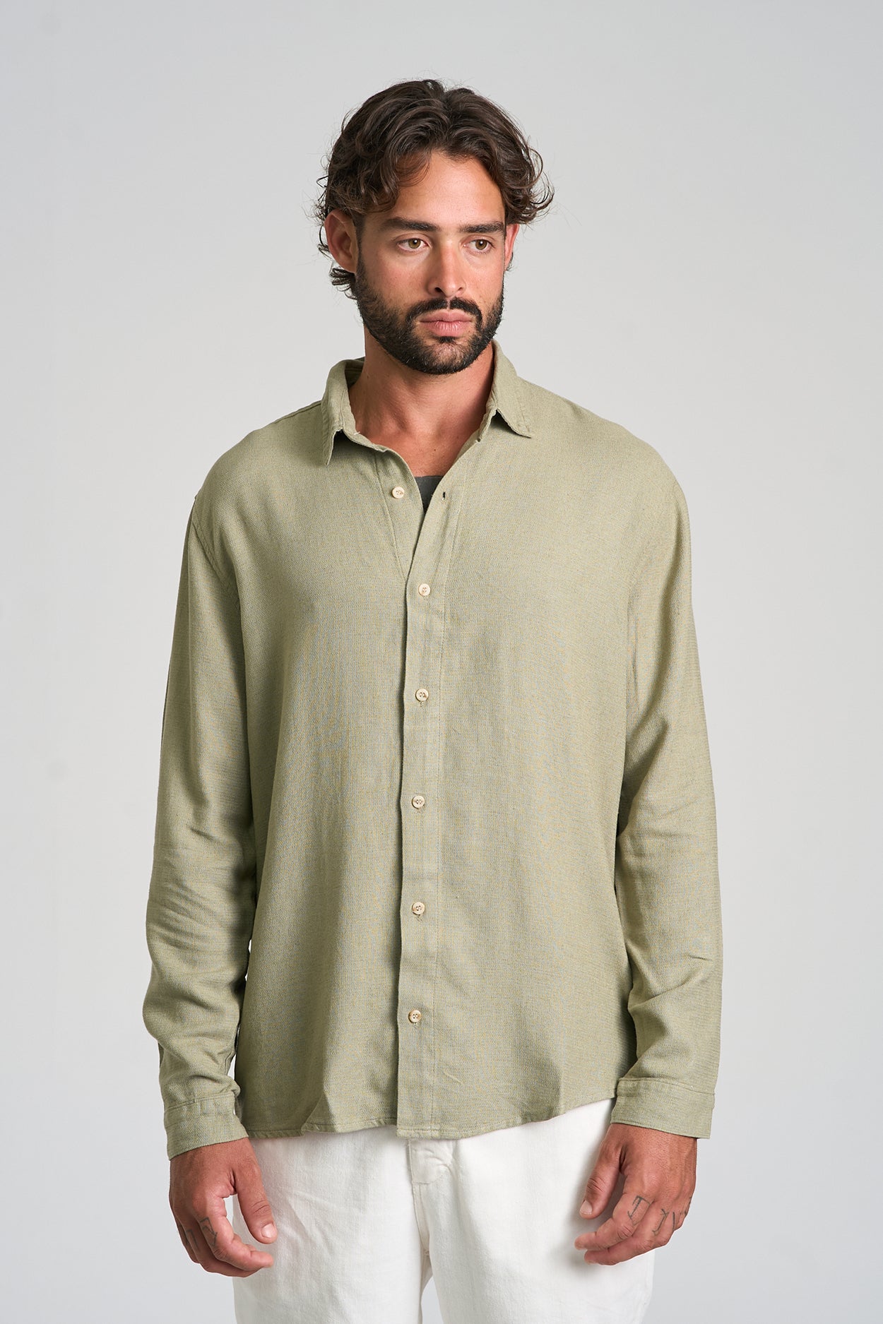 Camisa Basil Verde Claro