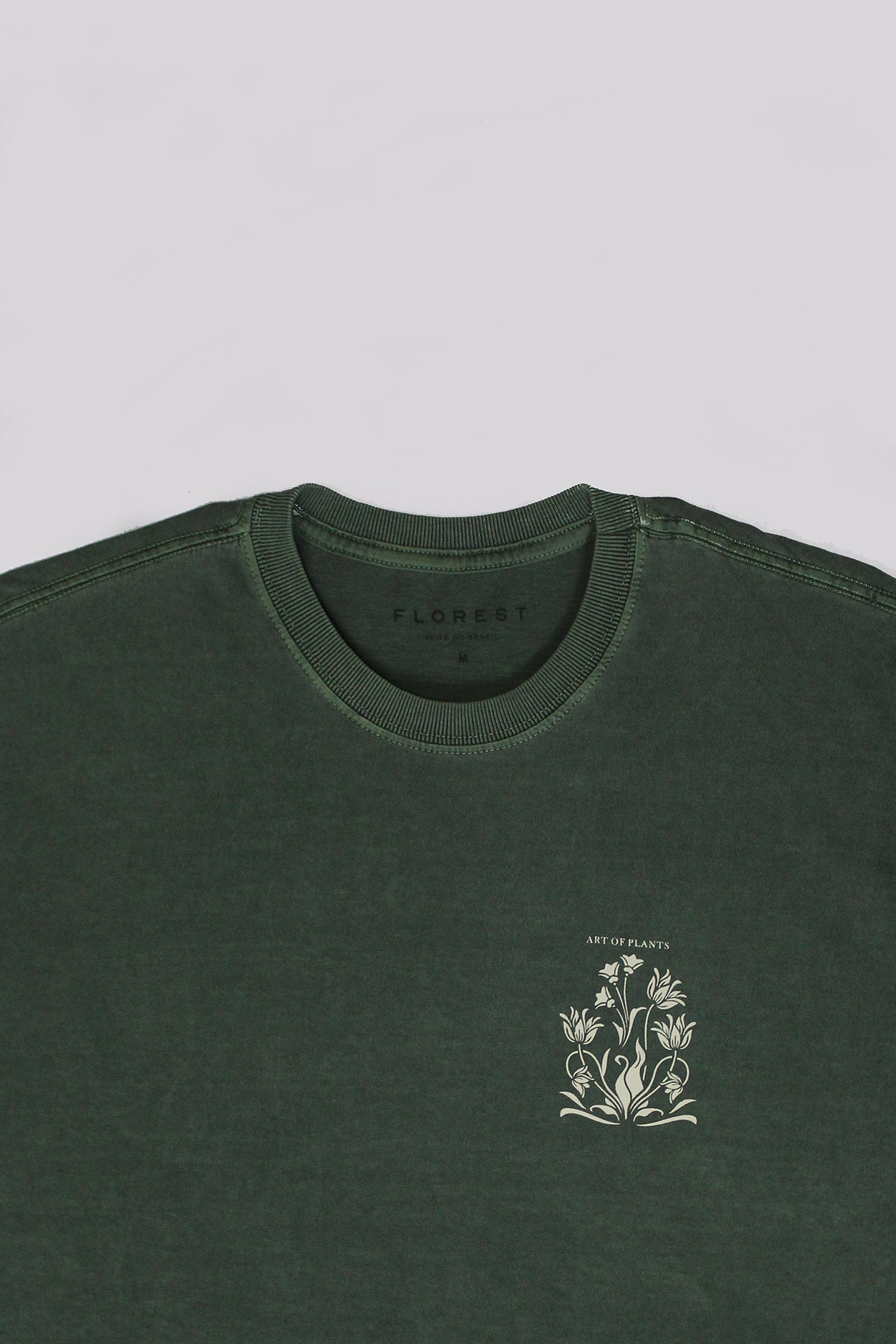Camiseta Art Of Plants Verde Escuro Stone