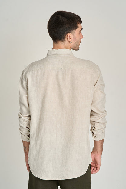 Camisa Puro Linho ML Natural