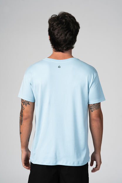 Camiseta Fio Egípcio Azul Claro